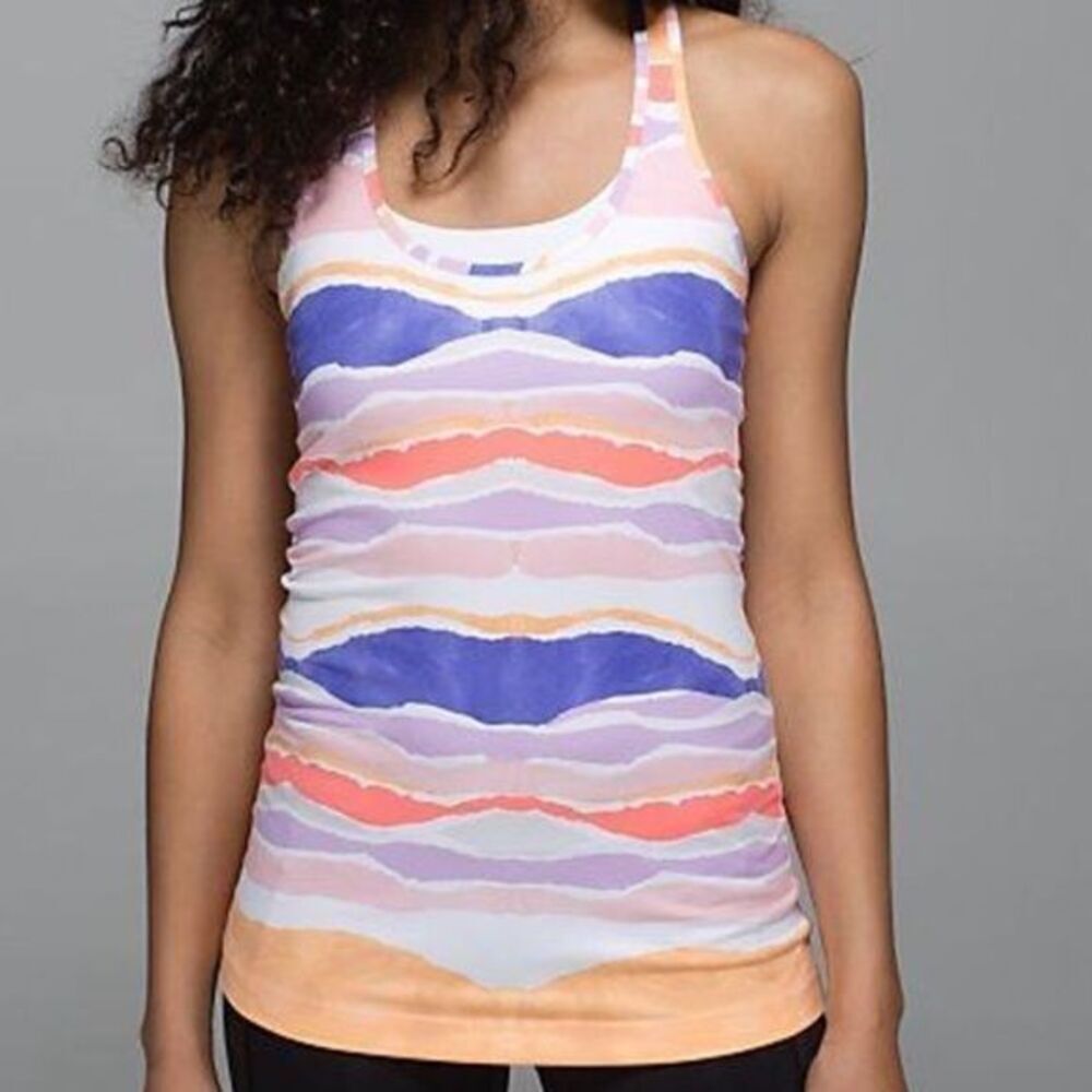 Lululemon Cool Racerback Tank Top Beacher Stripe